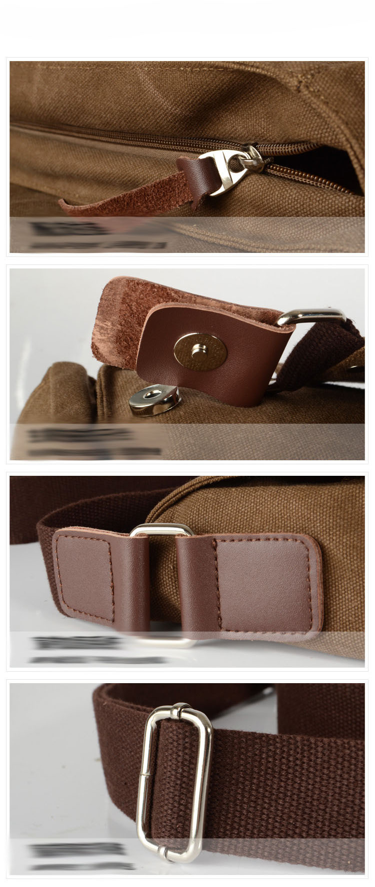 Muchuan leisure Retro Bag Men's shoulder bag canvas horizontal men's and women's messenger bag_voghion.com