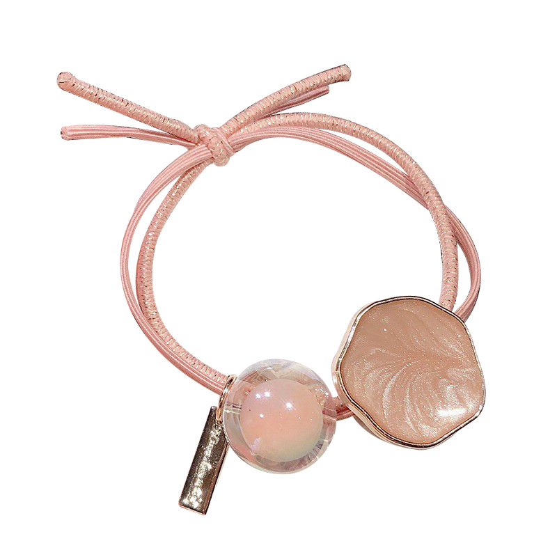 South Korea candy color headband leaves dripping oil temperament hair band round ball hair rope shell fresh head band hair tie rope wholesale