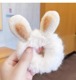 4# rabbit ear hair ring-white