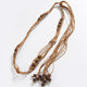 Bohemian Style Flower Woven Knot Ethnic Style Handmade Wooden Beads Women's Belt Leisure Holiday Style Beautiful Waist Rope