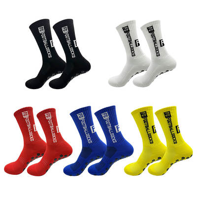 FS cross-border hot new football socks sports socks men's and women's mid-calf length socks towel bottom silicone non-slip breathable basketball socks