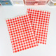 Red plaid paper bag 20*14cm; No stickers