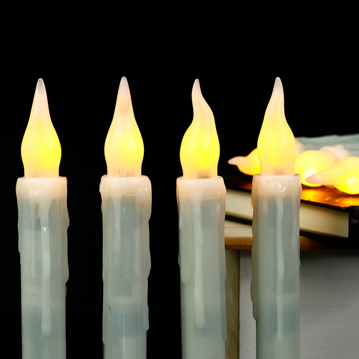 Remote control LED electronic candle lamp romantic layout tears candle light dinner layout room wedding birthday