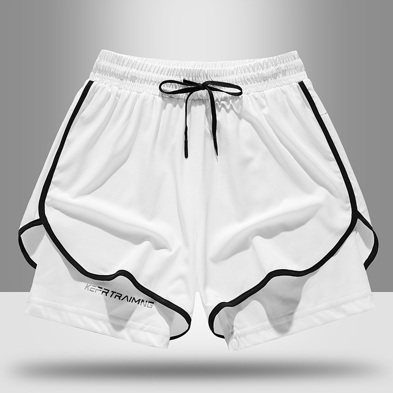 Sports Shorts Men's Summer Marathon Track and Field Fitness Running Lining Quick-drying Ice Silk Training Pants Three-part Pants Women