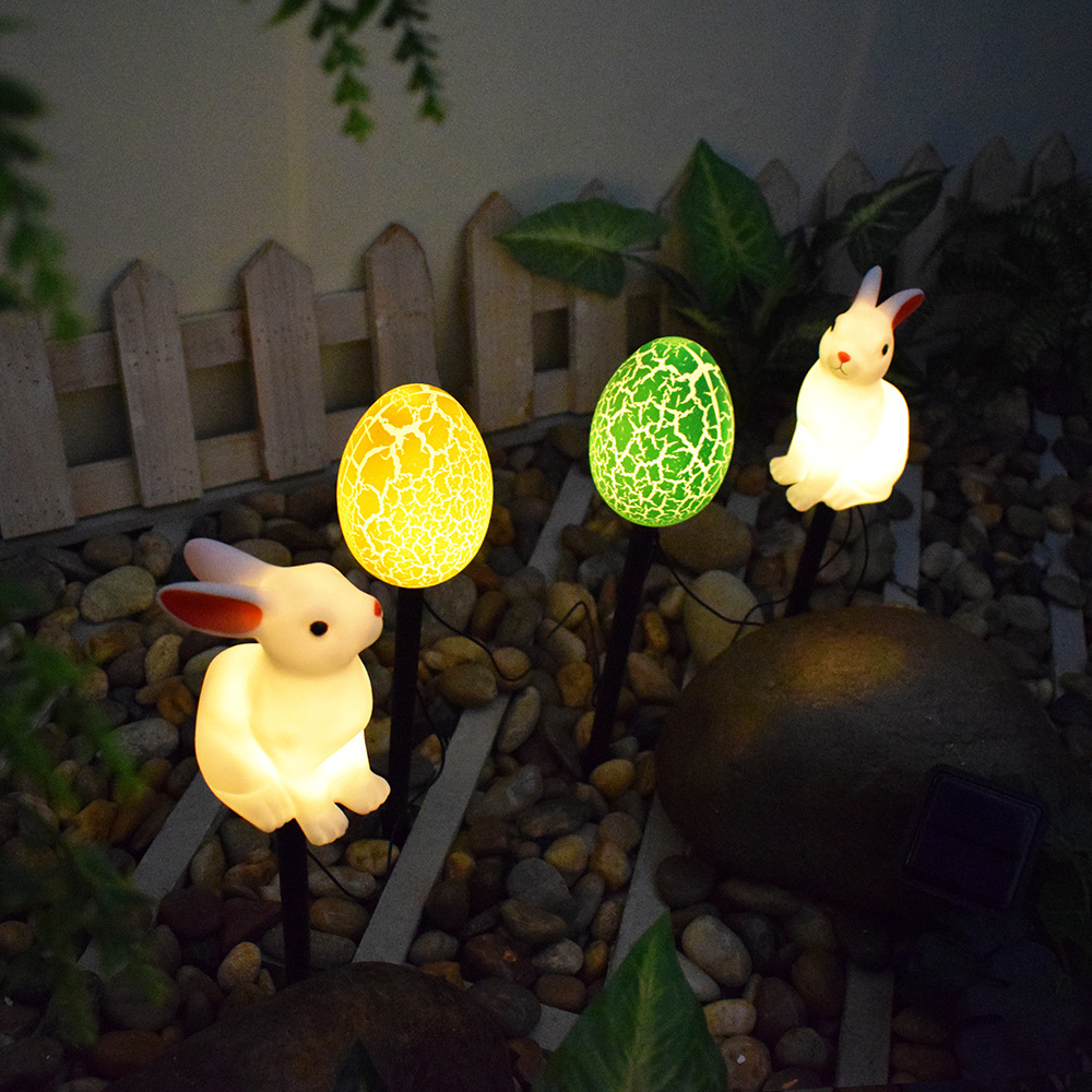 Outdoor solar Easter egg waterproof landscape garden decoration Lantern Garden layout ground plug night light