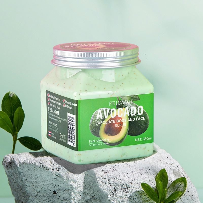 350ml avocado exfoliating soft scrub clean and tender skin fragrance skin care products English cross-border wholesale