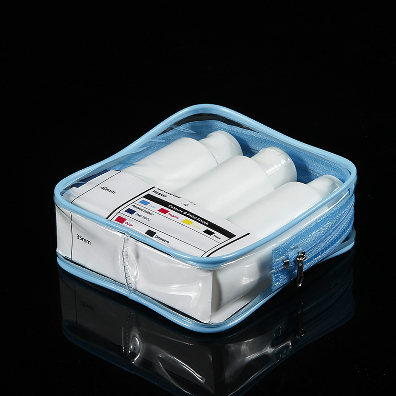 卸売りpvcゴムの骨の四角い袋の骨の縁袋のホットプレスのプラスチックの透明な包装袋の洗面袋の収納|undefined