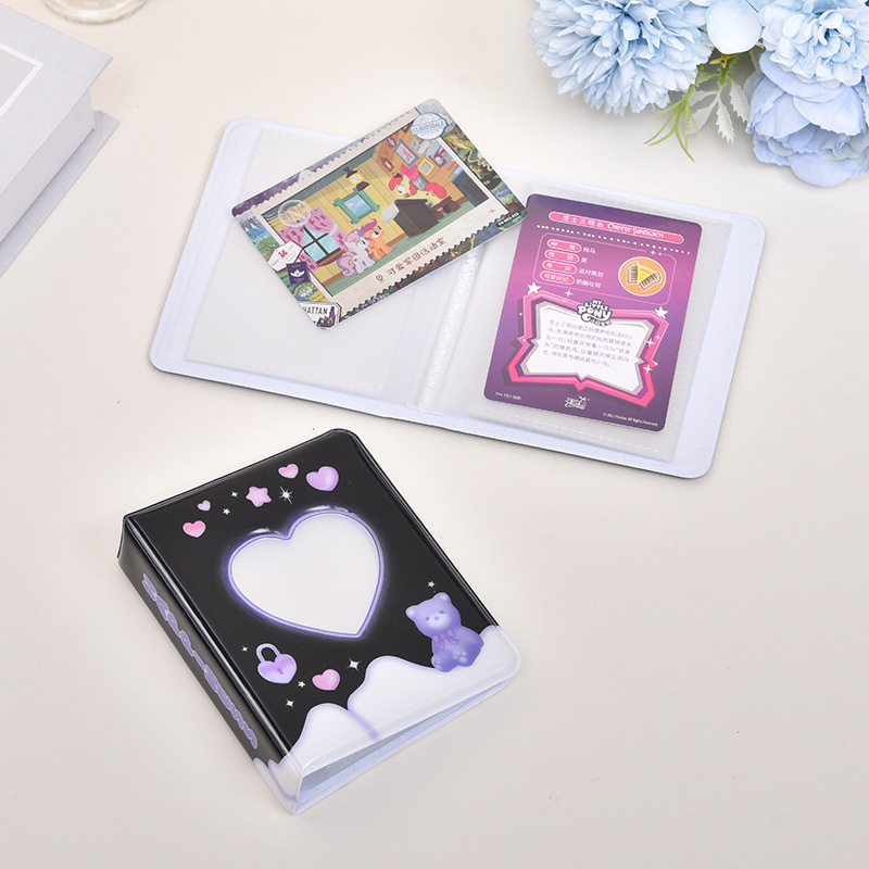 New card book dark color bear 3 inch polaroid mini photo album a palace grid plug-in pp photo album