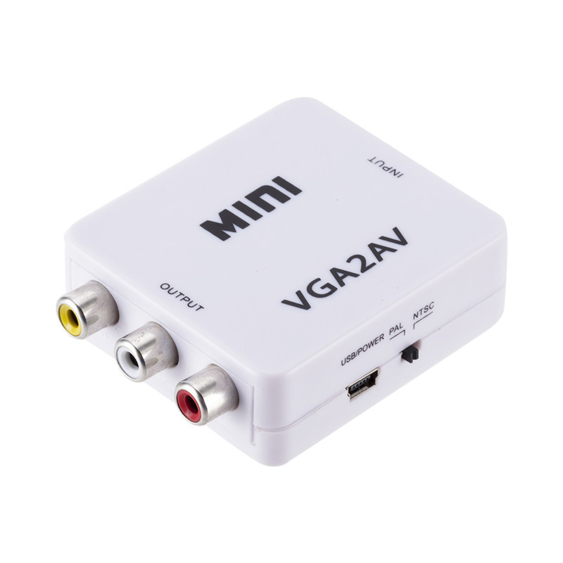Computer VGA TO AV converter VGA TO AV adapter PC TO RCA old TV video AV conversion cable