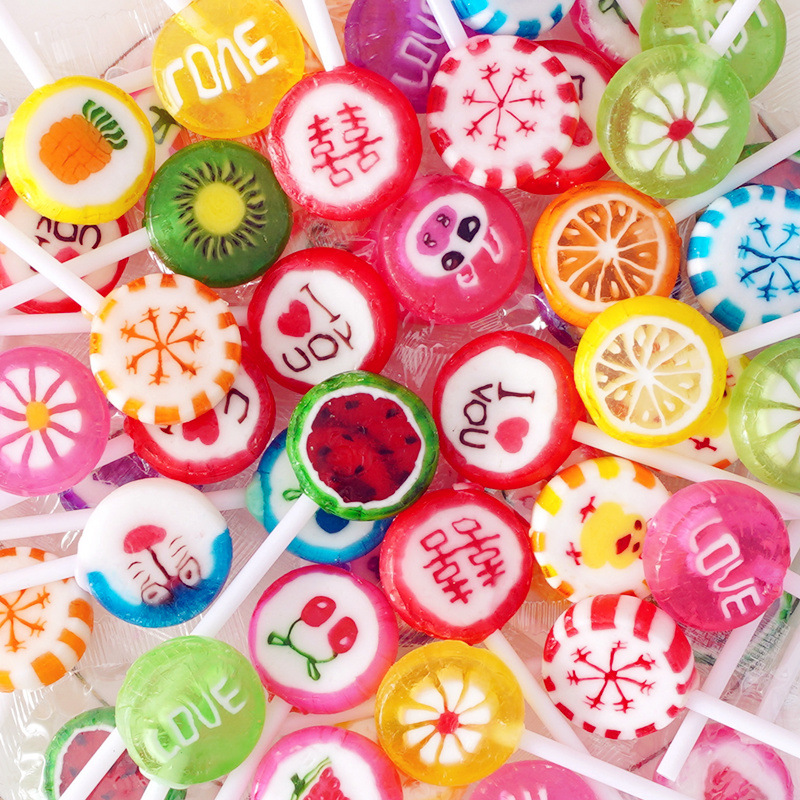 Aiyijia hand-sliced sugar lollipop 6G Barrel 120 online red high-looking children's candy holiday gift