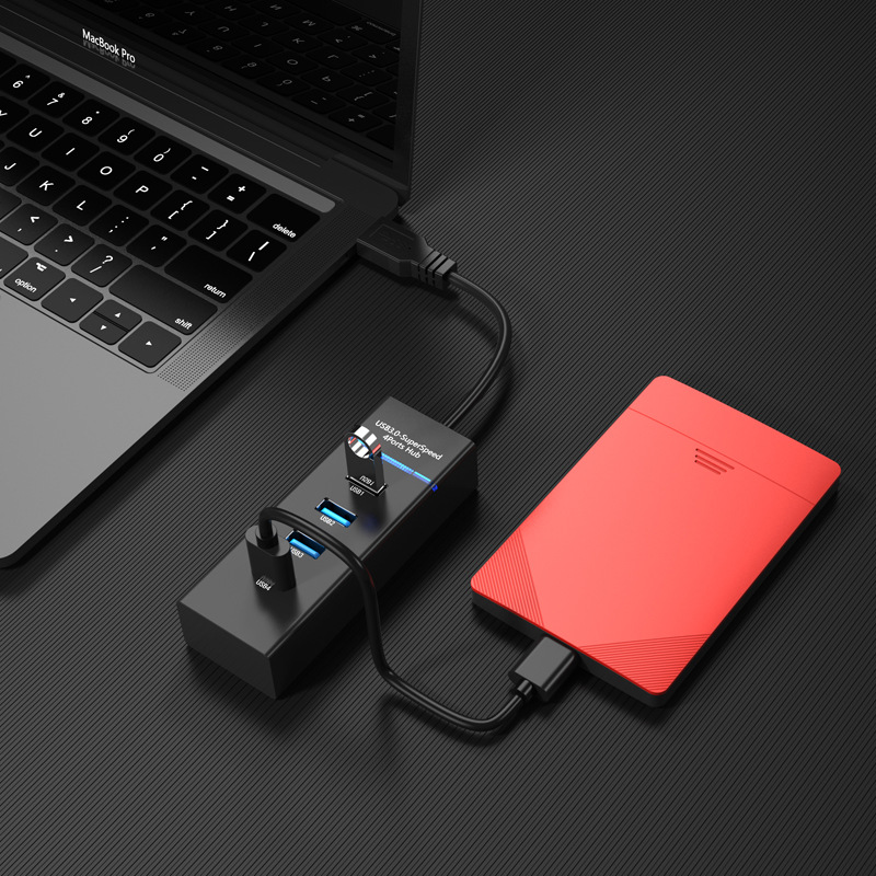 Extended HUB3.0 splitter human computer USB hub one to four Factory Direct 4 converter gifts