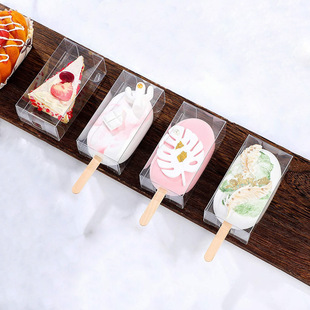 Plastic packaging PVC box ice cream Macaron cake transparent box pet box can add logo spot