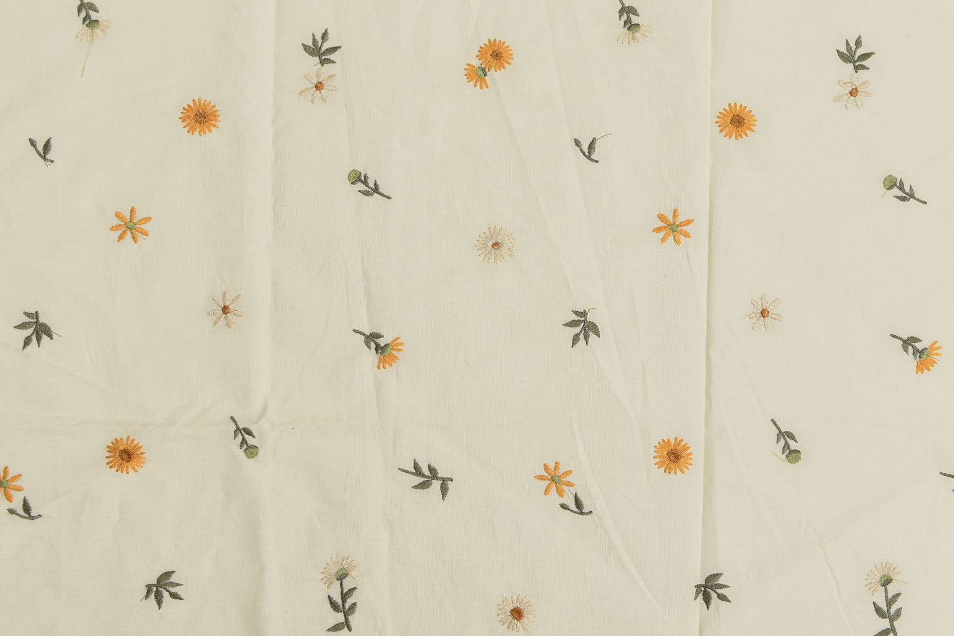 Poplin embroidery fabric beige all-cotton cloth clothing dress fabric spring style