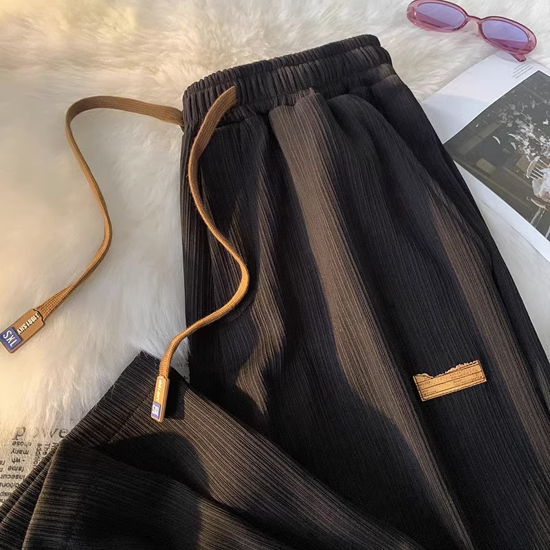 Ice Silk Pants Men's Quick-drying Casual Pants Men's Summer New Arrival Trousers Breathable Loose Men's Pants Draping Wide-leg Pants for Boys