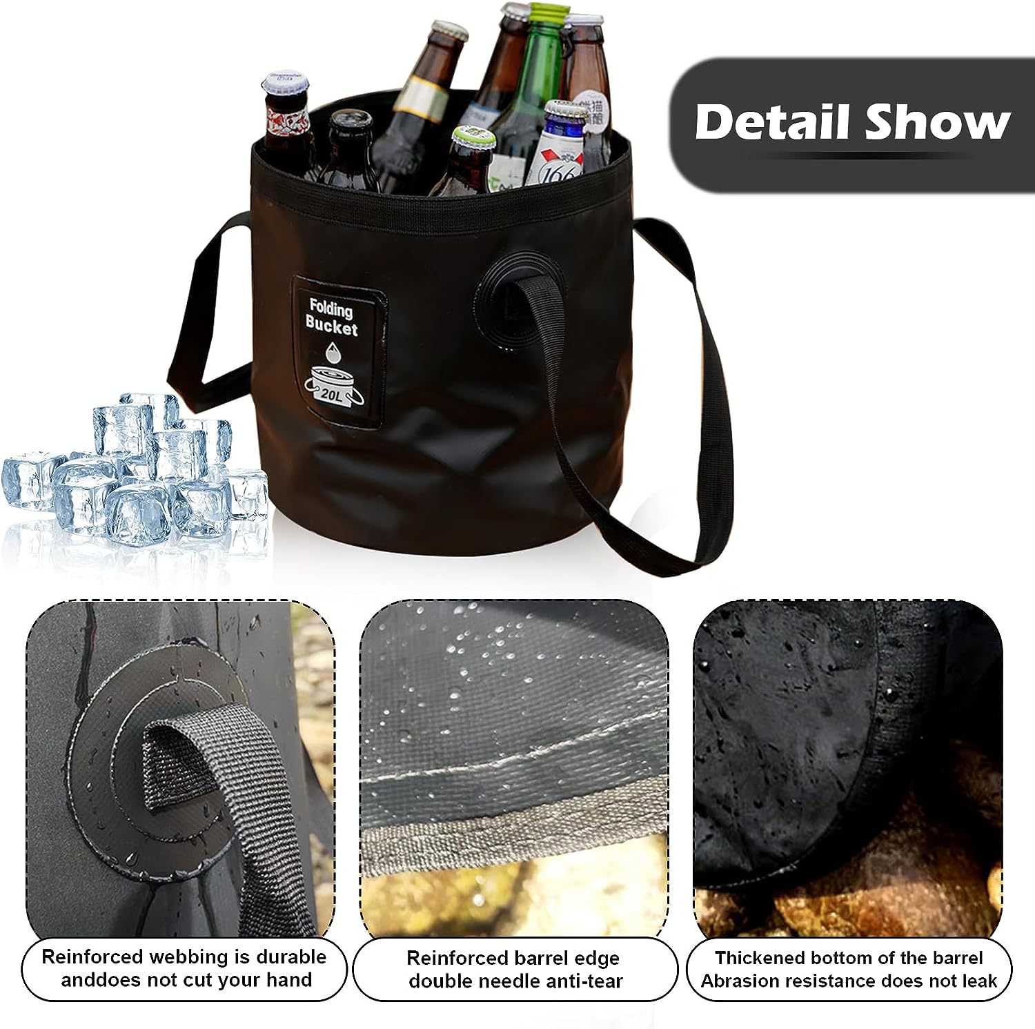 New Portable Outdoor Foldable Bucket Travel Water Basin Car Washing Bucket Vegetable Washing Bucket Foot Washing Bucket Foot Washing Bucket Foot Washing Basin