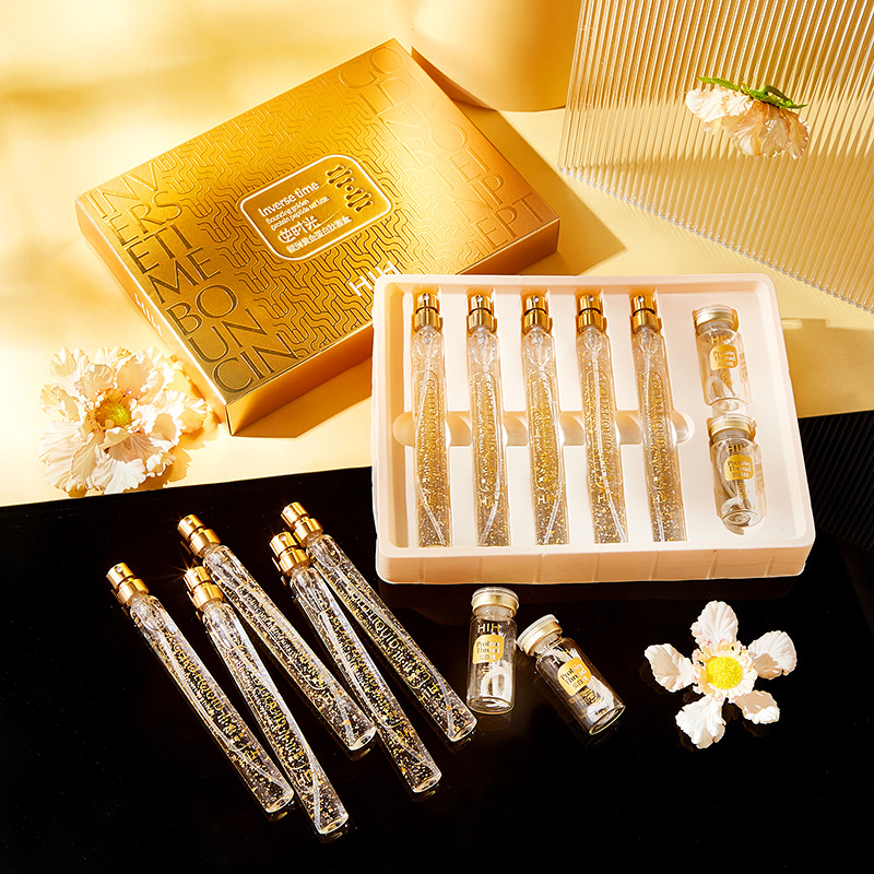 HIH elastic gold protein peptide kit essence lifting desalination tight fine grain protein line carving skin care suit
