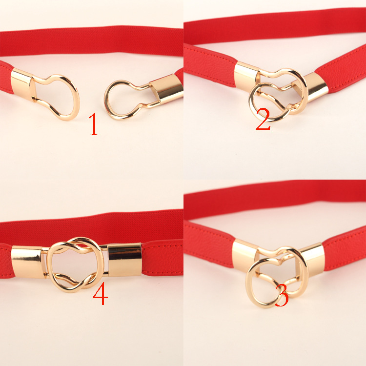 Belt women's dress fashion buckle elastic thin belt Women's waist cover Joker decorative elastic belt manufacturers wholesale