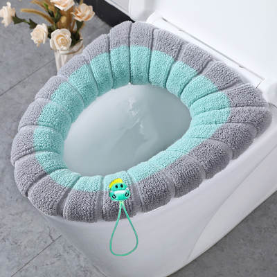 Universal Toilet Cushion Four Seasons Available Toilet Cover Washable Toilet Cushion Knitted Cartoon Warm Toilet Ring