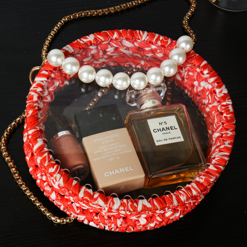 Hyuna woven bag coarse wool ball cloth thread acrylic transparent diy material bag wool hand woven bag