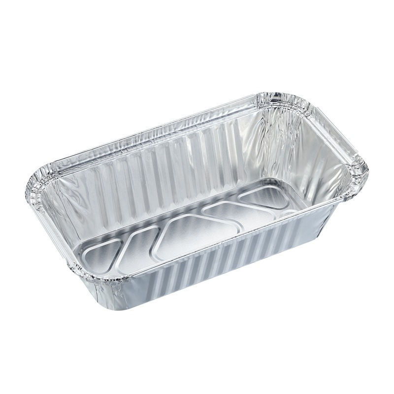 Tin carton food grade packing box barbecue disposable lunch box square takeaway insulation aluminum foil special Wholesale
