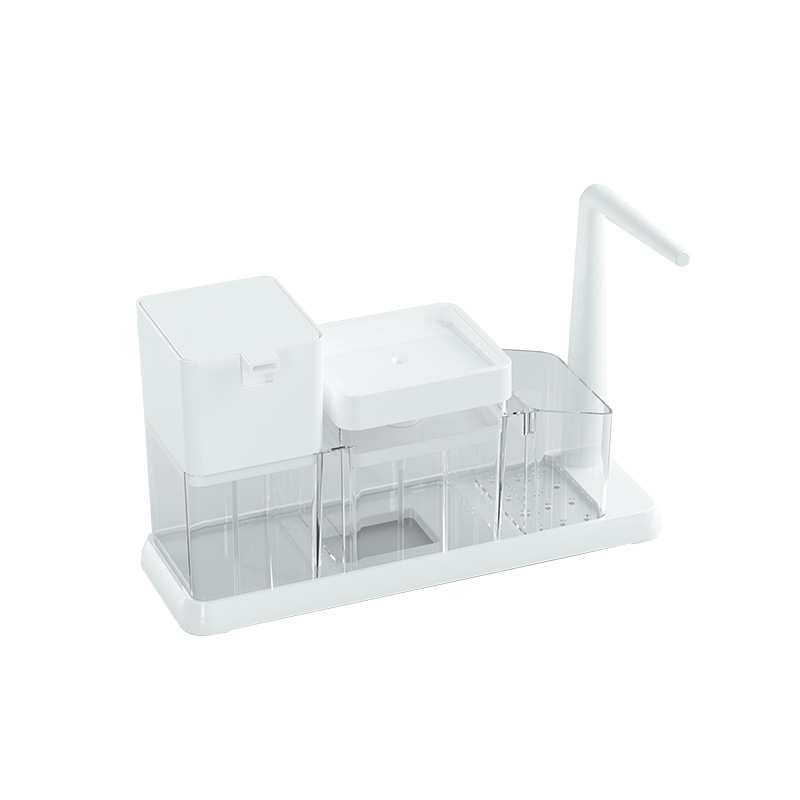 Kitchen bowl washing detergent dispenser bottle pressing soap bubbler automatic liquid pressing kitchen storage rack