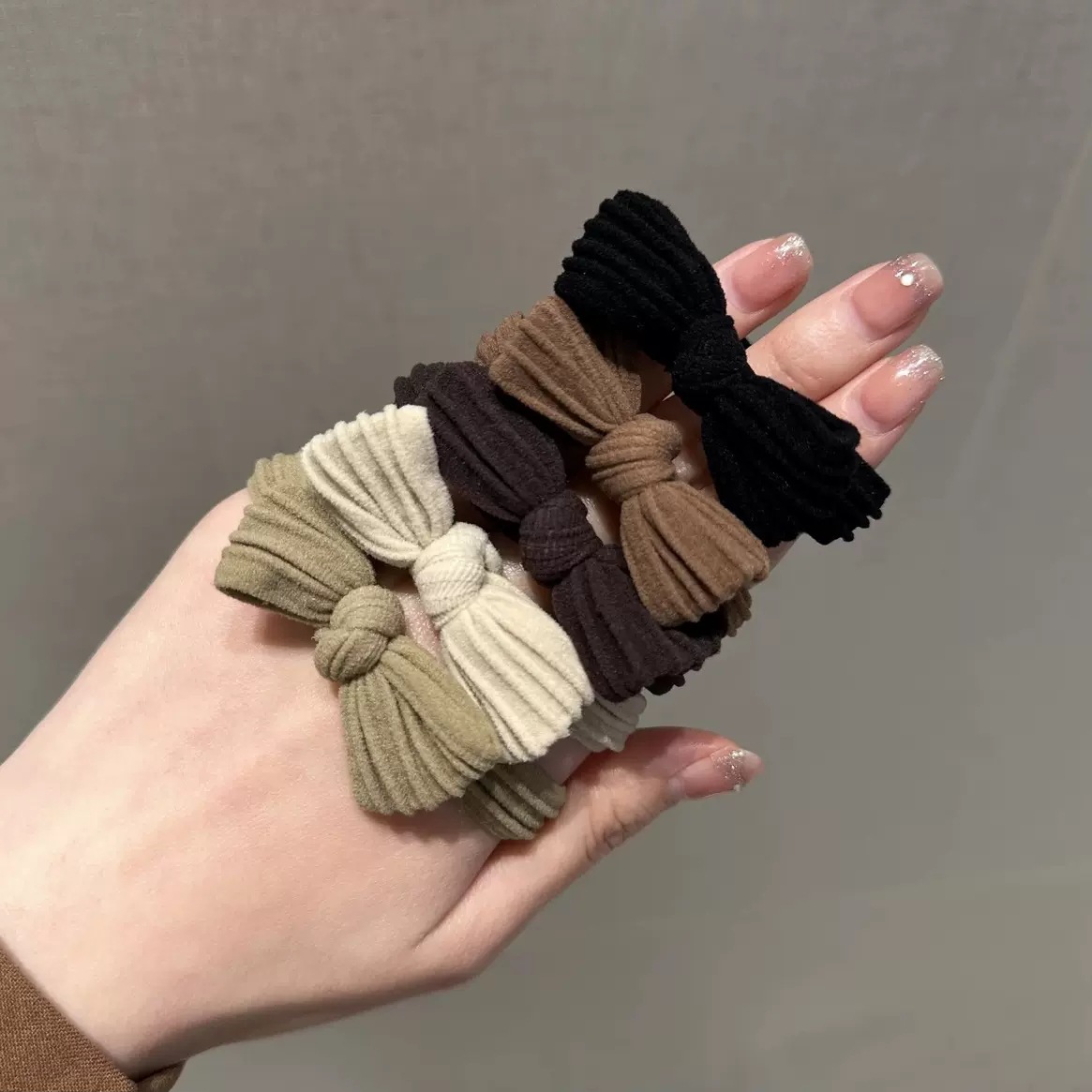 New bow hair accessories do not hurt hair hair rope hair headdress ponytail braid rubber band durable temperament hair band