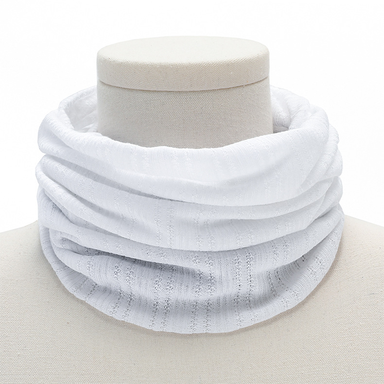 Spring and Autumn New Solid Color Scarf Outdoor Men's and Women's Breathable Pullover Collar Foldable Thin Air Conditioning Collar