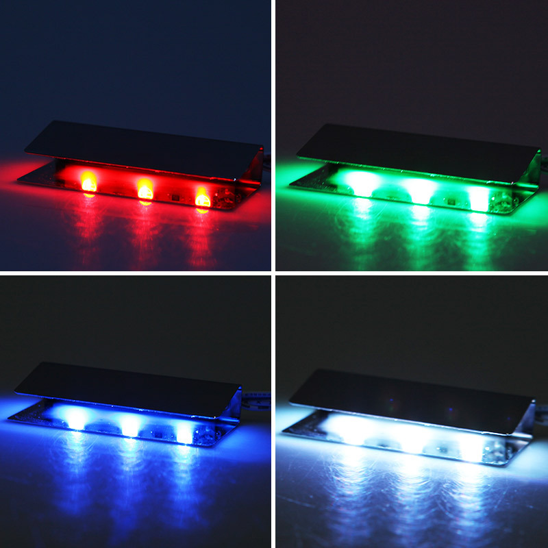 Rgb Led ストリップライトキャビネットガラスクランプディスプレイキャビネット層ボードステンレス鋼ガラスクランプライト|undefined