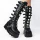 Independent station Foreign trade boots 2023 new European and American metal buckle with thick bottom high boots Women's Amazon plus size women's boots