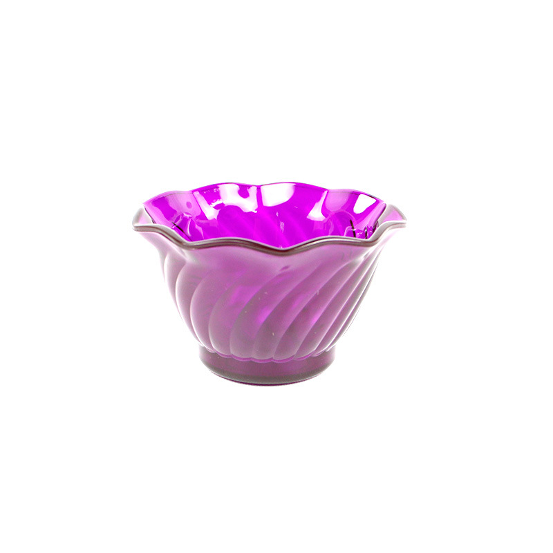 small size AS Plastic Salad Bowl Striped Plastic Bowl Pattern Ice Cream Bowl Mini small size Transparent Ice Cream Bowl