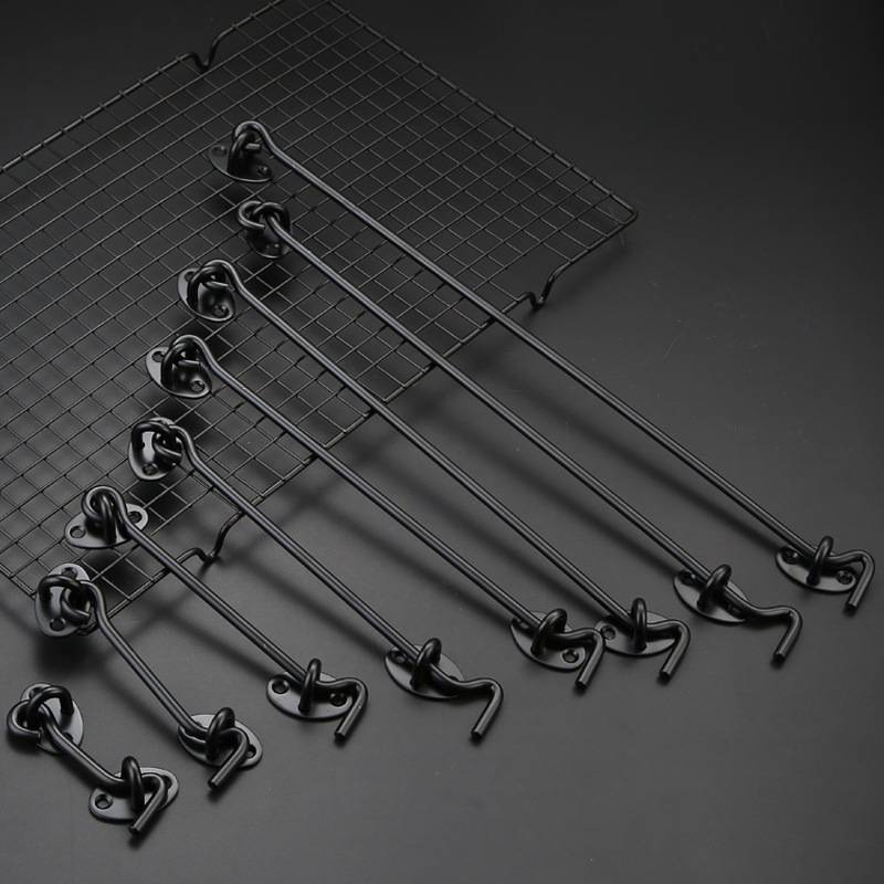 Wooden window thickened solid stainless steel hook windproof hook sliding door lengthened old-fashioned stainless steel hook window hook
