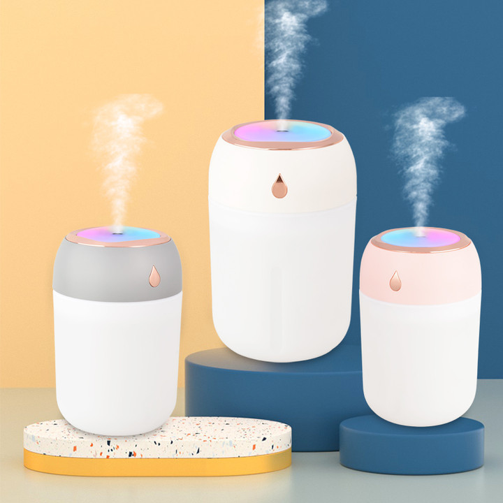 Portable water drop colorful humidifier office bedroom home humidifier car colorful aromatherapy sprayer