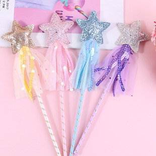 Factory Promotion Magic Wand Fairy Wand Flash Five-pointed Star Magic Fairy Wand Prom Performance Props Cartoon Cute Toy