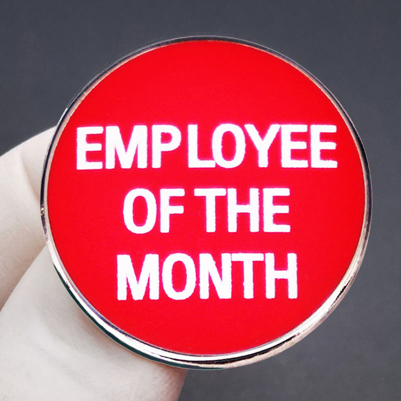 Network star employee brooch monthly excellent employee pin metal alloy medal badge pin
