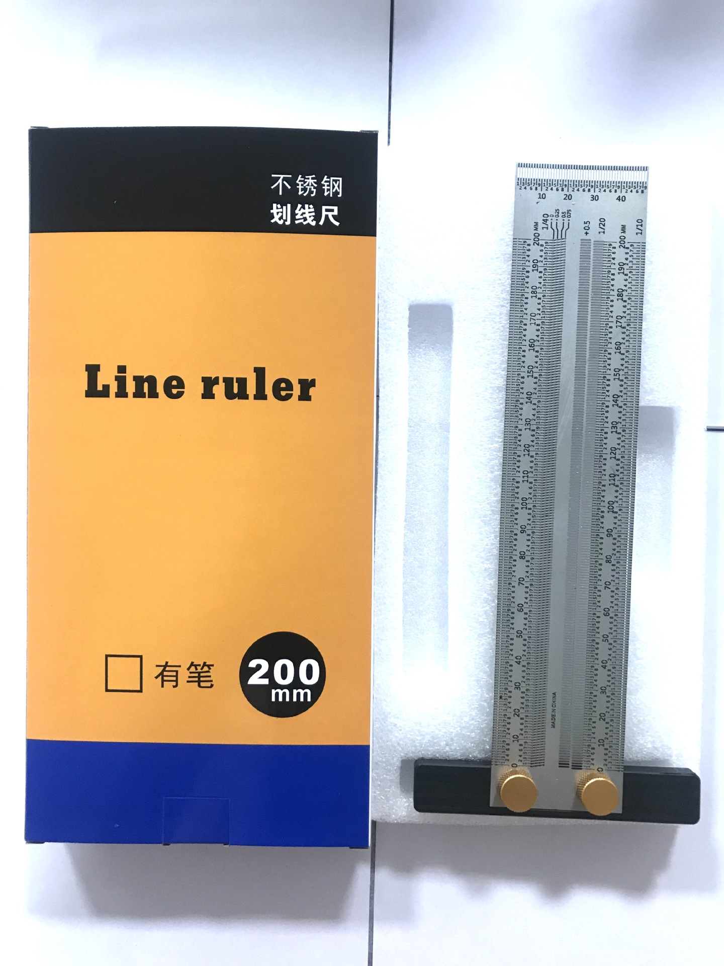 Stainless steel hole ruler line ruler marking ruler woodworking mountain ruler measuring ruler woodworking tool