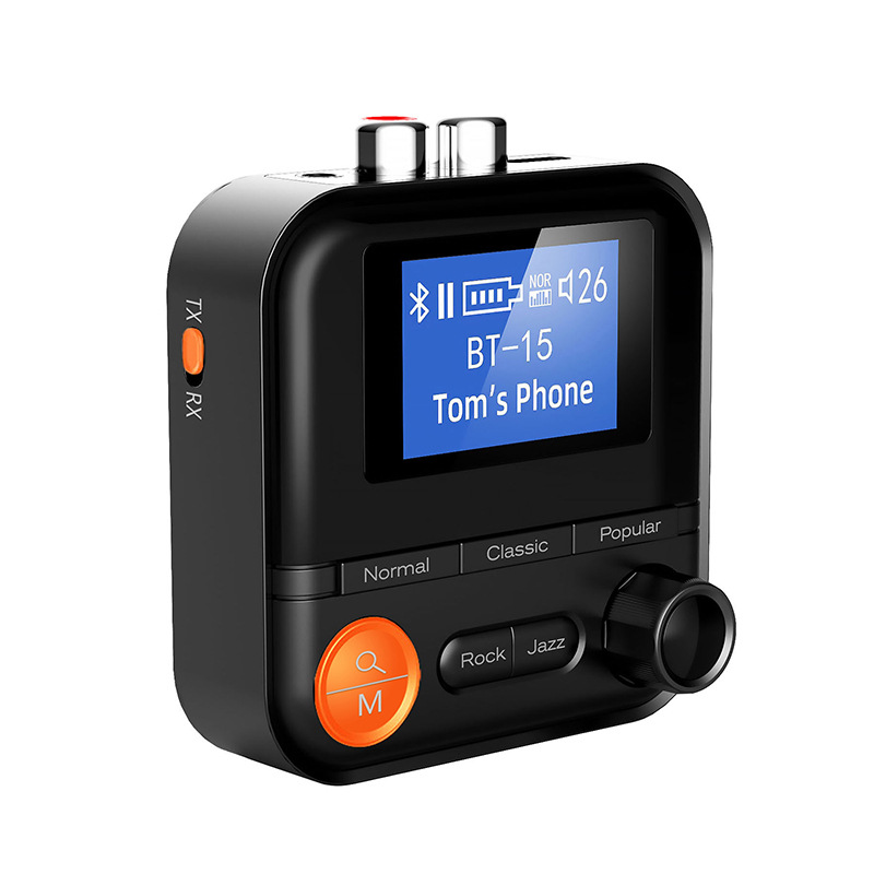 Cross-border new BR05 Bluetooth Adapter 5 sound effects receiving and transmitting wireless adapter AUX 2RCA TF