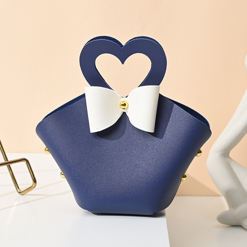 Love Creative Wedding Candy Box Leather Love Portable Candy Bag Wedding Hand Gift Return Candy Packaging
