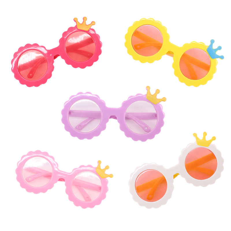Cross border hot pet glasses 18 inch American girl doll accessories glasses 43cm summer doll crown glasses