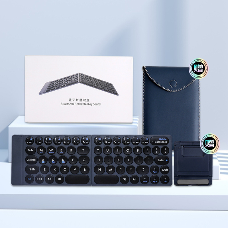 Punk folding keyboard FVZD1 mobile phone tablet office computer thin portable keyboard support three systems