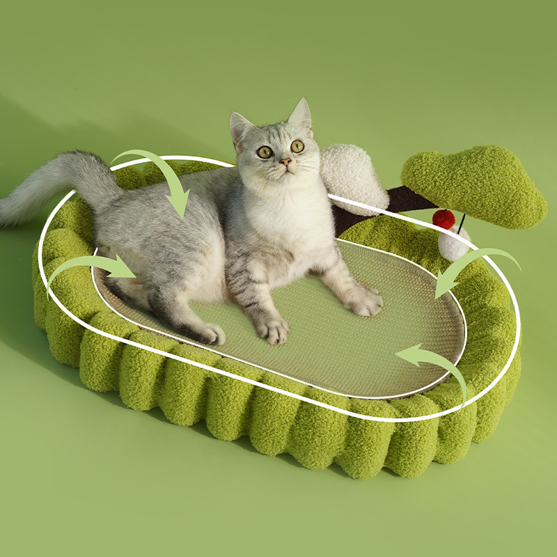 Cash Tree Cat Scratch Basin Конопляный коврик Мультфильм Устойчивый к царапинам Износостойкий бассейн для кошек с царапинами Маленькая свежая и простая игрушка для кошек