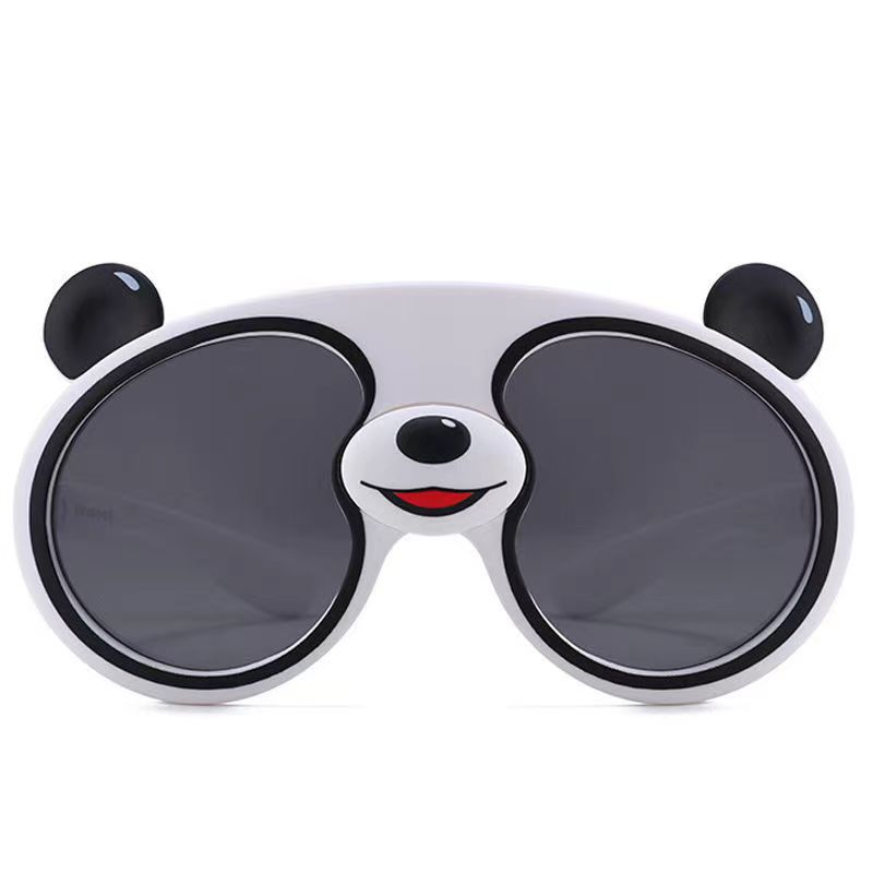 2022 new cartoon panda silicone sunglasses children's outdoor polarized sunglasses cute pier party glasses