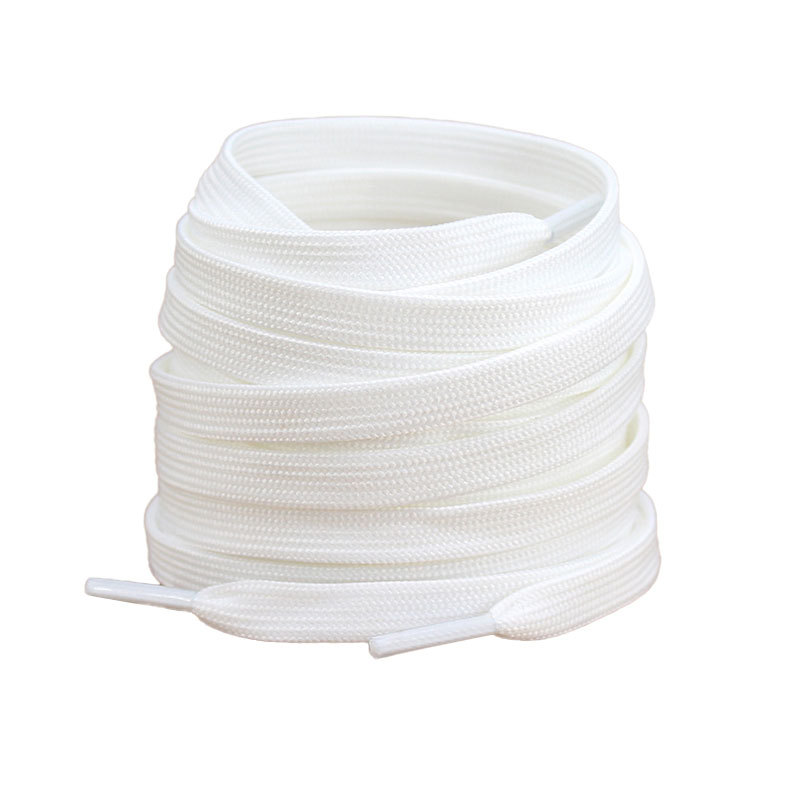 Small white shoes shoelace flat rope fit AJ1 Air Force One AF1 sports men's and women's canvas shoes a pair of black and white shoelaces