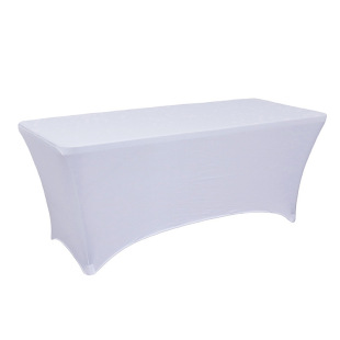 4FT6FT elastic table cover outdoor wedding activities rectangular elastic tablecloth black and white foreign trade cocktail table cover