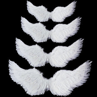 Angel Feather Wings Children's Adult Backwear Children's Magic Performance Props Performance White and Black Feather Wings