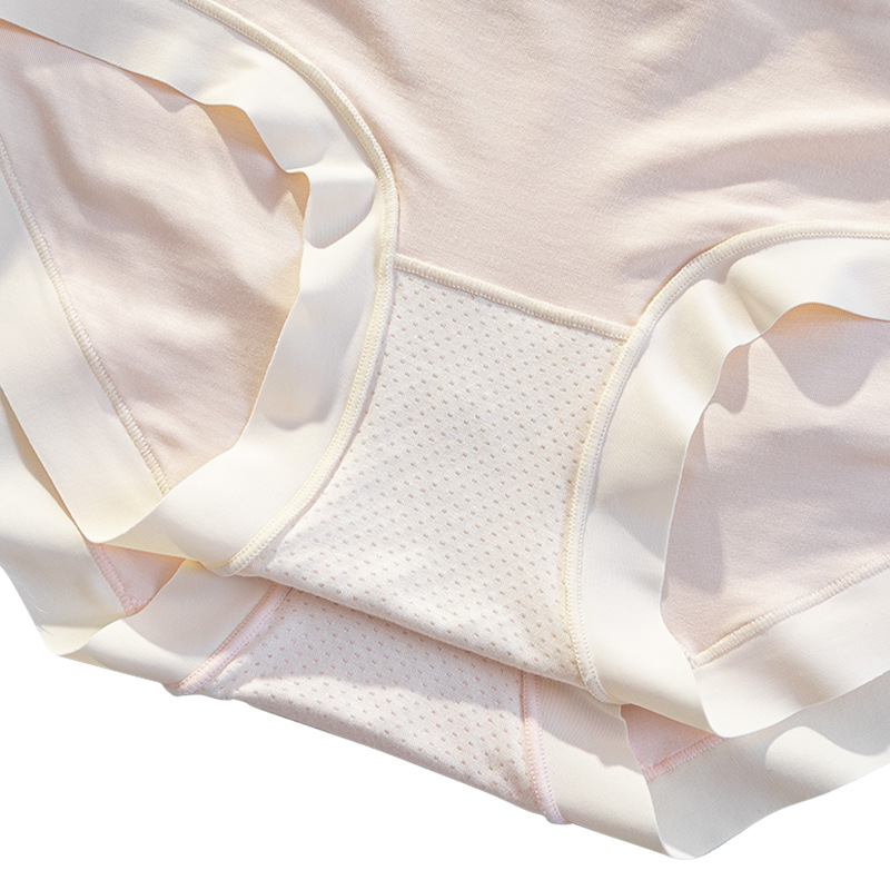 Naked feeling Series ~ seamless ladies underwear mulberry silk crotch ladies underwear waist comfortable breathable briefs women