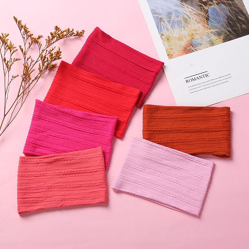 DIY jacquard nylon hair band super soft nylon baby soft wide brim hair band accessories newborn headband accessories
