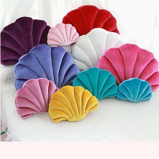 ins Internet Celebrity Popular Korean Velvet Creative Shell Pillow Home Sofa Office Cushion Creative Gift