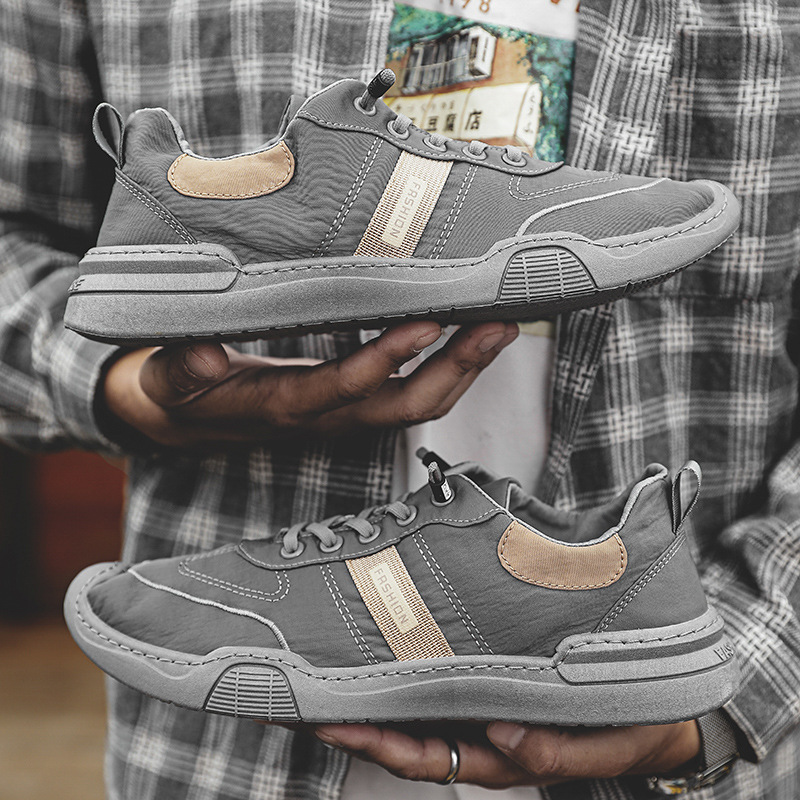 Shoes Men's Spring Breathable Canvas Shoes 2024 New Men's Cloth Shoes Korean Fashionable All-match Casual Sneakers Trendy Shoes