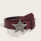 1358#3.3 wine red stone pattern (star snap)