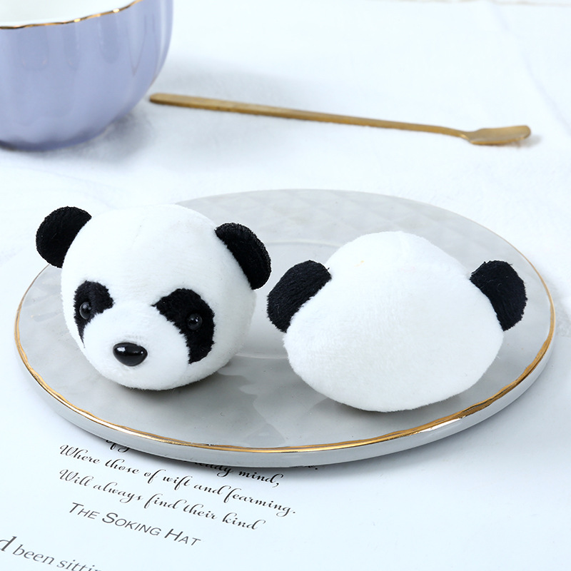 New red panda brooch plush toy lying lying Bear Cat cartoon doll children's accessories school bag clothing accessories